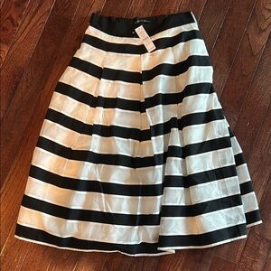 Black and White Striped Skirt